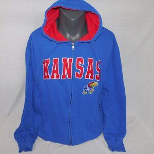 Stadium Athletics Mens L Kansas University Jayhawks NCAA Full Zip Hoodie